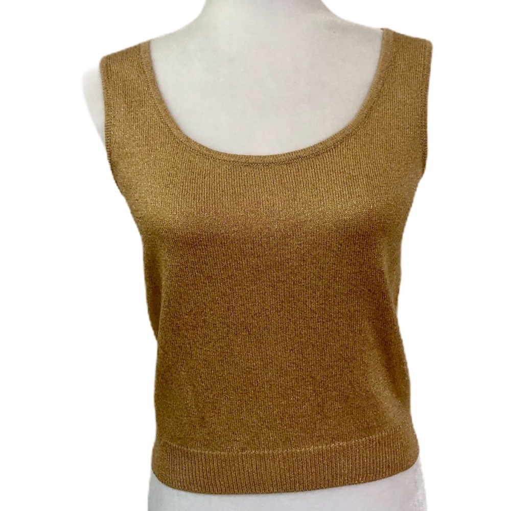 St. John Basics Santana Knit Tank Gold Size P